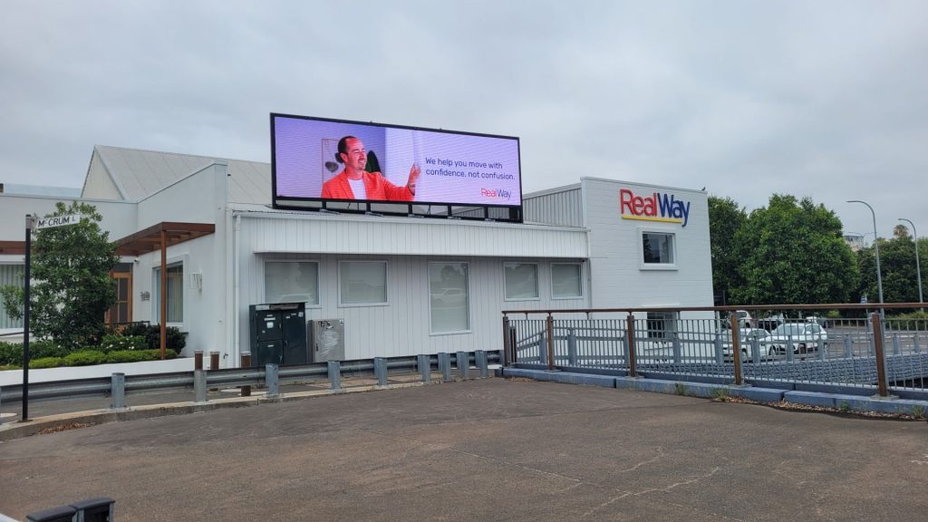 Realway RealWay Real Estate Toowoomba Goes Big With a New Outdoor LED Sign